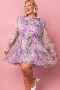 Eleanor Dress In Purple Floral - FINAL SALE