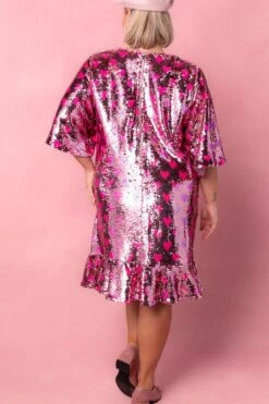 Evelyn Dress In Sequin Hearts -CINZ Clothing Shop evelyn 2 929702