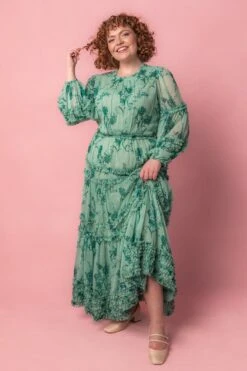 Geneva Dress In Bright Green -CINZ Clothing Shop geneva new studio Easter 6 472926