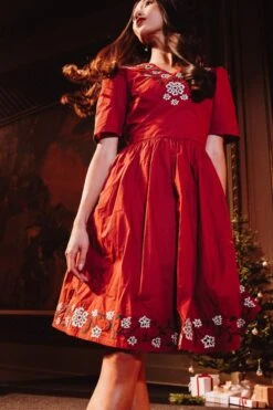 Heidi Dress In Maroon - FINAL SALE -CINZ Clothing Shop heidi 3 680588