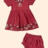 Baby Heidi Dress Set In Maroon - FINAL SALE -CINZ Clothing Shop heidibaby 690070