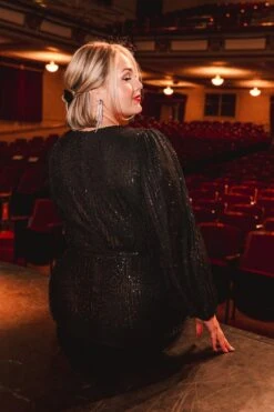 Jagger Dress In Black Sequin - FINAL SALE -CINZ Clothing Shop jaggerblackking 2 256755