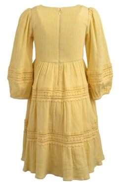 Mini Joella Dress In Yellow -CINZ Clothing Shop joella yellow mini back 947714