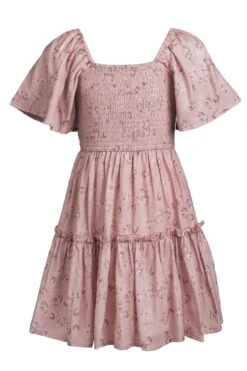 Mini Lennon Dress In Dusty Pink -CINZ Clothing Shop lennon dustypink mini front 2 595496