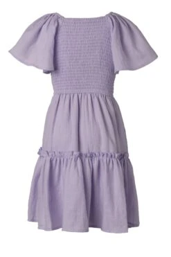 Mini Lennon Dress In Lavender -CINZ Clothing Shop lennon purple mini back 557999