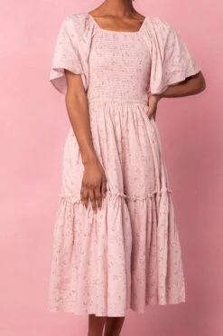 Lennon Dress In Dusty Pink -CINZ Clothing Shop lennonpink 1 477875