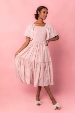 Lennon Dress In Dusty Pink