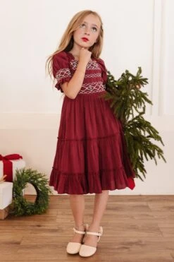 Mini Liesl Dress In Red - FINAL SALE -CINZ Clothing Shop liesl 06 120224