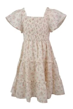 Mini Madison Dress In Eyelet Floral -CINZ Clothing Shop madison eyelet mini front 497812