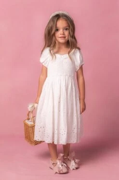 Mini Marigold Dress In White Eyelet -CINZ Clothing Shop marigold Studio Easter24 1 192954