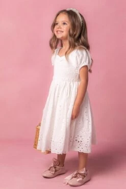 Mini Marigold Dress In White Eyelet -CINZ Clothing Shop marigold Studio Easter24 2 193422