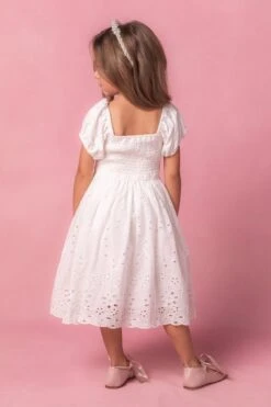 Mini Marigold Dress In White Eyelet -CINZ Clothing Shop marigold Studio Easter24 5 953826