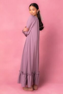 Petra Long Sleeve Night Dress In Purple -CINZ Clothing Shop petralong studio 11 139074