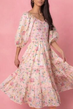 Roselyn Dress In Pastel Floral -CINZ Clothing Shop roselyn studio easter24 2 ec30f1c0 5a10 4f16 8937 a89f0b9fe270 556010