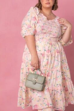 Roselyn Dress In Pastel Floral -CINZ Clothing Shop roselyn studio easter24 7 552763
