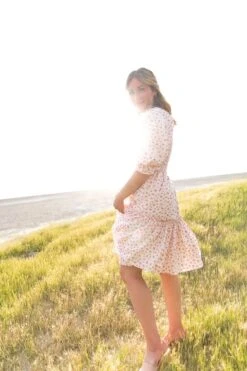 Short Madeline Dress In Pink - FINAL SALE -CINZ Clothing Shop short madeline pink 01 946792