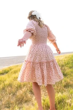 Short Madeline Dress In Pink - FINAL SALE -CINZ Clothing Shop short madeline pink 11 188128