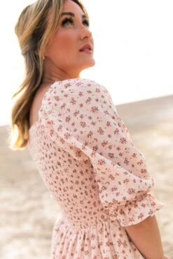 Short Madeline Dress In Pink - FINAL SALE -CINZ Clothing Shop short madeline pink 13 123273