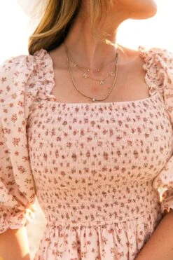 Short Madeline Dress In Pink - FINAL SALE -CINZ Clothing Shop short madeline pink 15 552750