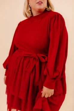 Short Cosette Dress In Red - FINAL SALE -CINZ Clothing Shop studio 024 382071