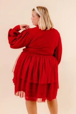 Short Cosette Dress In Red - FINAL SALE -CINZ Clothing Shop studio 025 773769