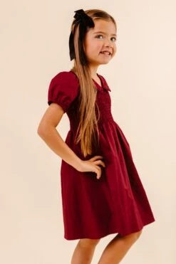 Mini Addie Dress In Wine - FINAL SALE -CINZ Clothing Shop studio 076 239741