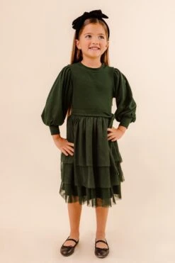 Mini Cosette Dress In Green - FINAL SALE -CINZ Clothing Shop studio 089 244645