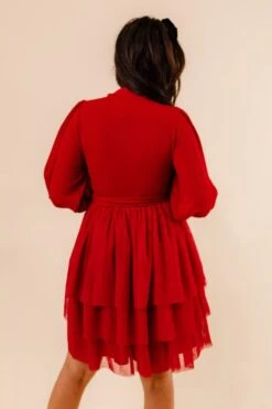 Short Cosette Dress In Red - FINAL SALE -CINZ Clothing Shop studio 157 449757