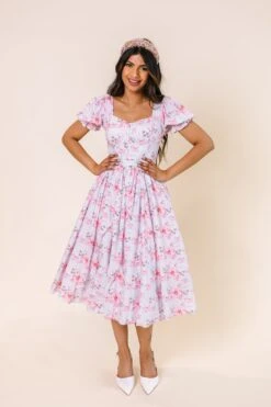 Ballerina Dress In Pink Blossom - FINAL SALE -CINZ Clothing Shop studio easter 034 738263