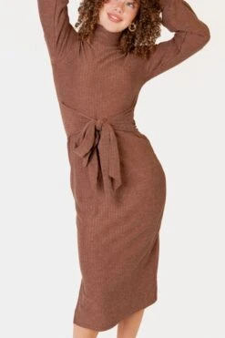 Jensen Dress In Mocha - FINAL SALE -CINZ Clothing Shop studio f23 09 876079
