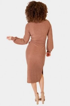 Jensen Dress In Mocha - FINAL SALE -CINZ Clothing Shop studio f23 12 392349