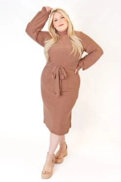 Jensen Dress In Mocha - FINAL SALE -CINZ Clothing Shop studio f23 46 501817