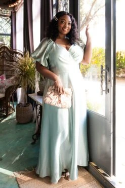 Tessie Dress In Sage -CINZ Clothing Shop tessie 04 968250