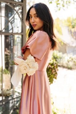 Tessie Dress In Apricot Crush -CINZ Clothing Shop tessie 09 609918