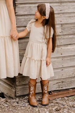 Mini Sienna Dress In Cream - FINAL SALE