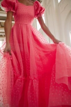 Wonderland Dress In Pink Hearts -CINZ Clothing Shop web valentinesday modestsizeinclusivedresses lovers 14