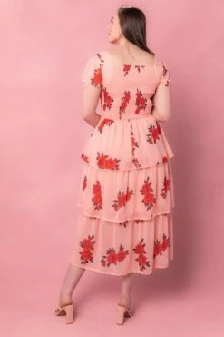 Roses Are Red Dress - FINAL SALE -CINZ Clothing Shop web valentinesday modestsizeinclusivedresses lovers 49