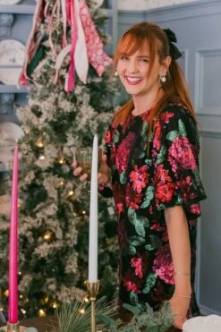 Evelyn Dress In Floral Sequin - FINAL SALE -CINZ Clothing Shop websize 358 598531