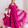 Whimsical Dress With Sweetheart-Neck In Fuchsia - FINAL SALE -CINZ Clothing Shop whimsical 18 843261