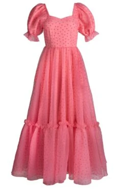 Wonderland Dress In Pink Hearts -CINZ Clothing Shop wonderland sweetheart front 993408