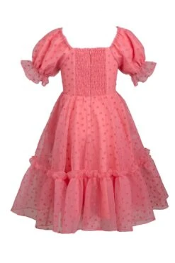 Mini Wonderland Dress In Pink Hearts -CINZ Clothing Shop wonderland sweetheart mini back 217267