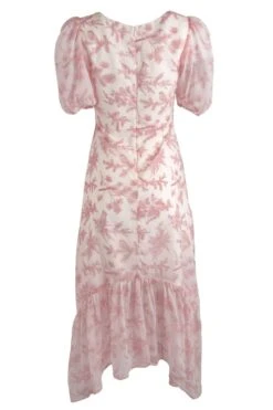 Wren Dress In Pink Toile - FINAL SALE -CINZ Clothing Shop wren pink back 719170